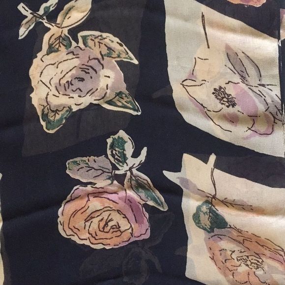 Scarf, multi colored boho rad lightweight - Picture 4 of 6